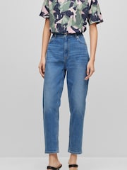 BOSS Blue Ruth Regular Fit High Waisted Stretch Jeans - Image 1 of 5