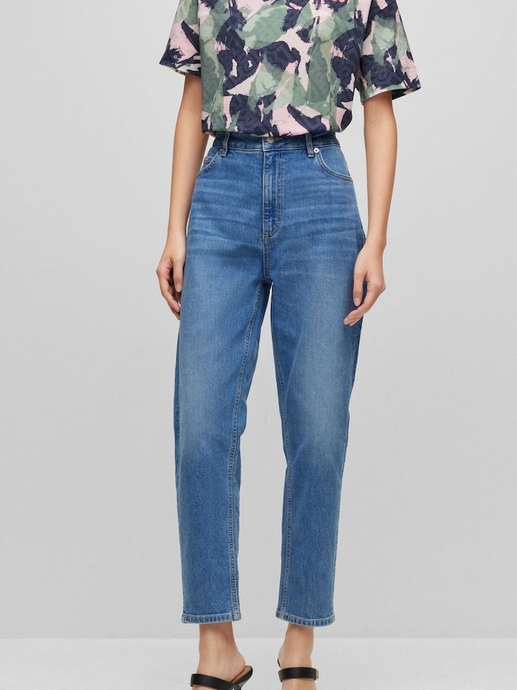 BOSS Blue Ruth Regular Fit High Waisted Stretch Jeans - Image 1 of 5
