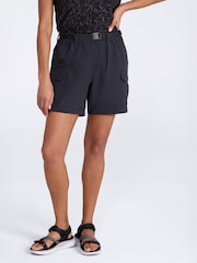 Mountain Warehouse Black Stellar Ripstop UV Max Cargo Hiking Shorts - Image 1 of 4
