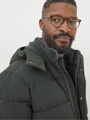 FatFace Green Launton Short Puffer Jacket - Image 4 of 6