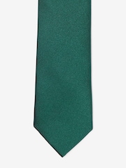 Forest Green - Juego de corbata y pañuelo de bolsillo de seda - Imagen 4 de 7