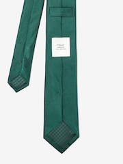 Forest Green - Juego de corbata y pañuelo de bolsillo de seda - Imagen 5 de 7