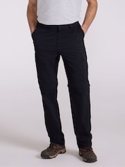 Negru - Mountain Warehouse Delta Mens Cargo Stretch Zip-Off Trousers Regular - Imaginea 1 din 10