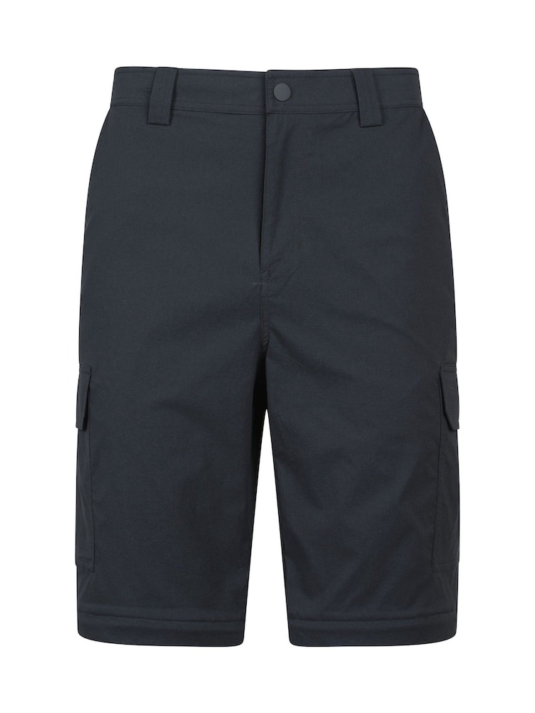 Negru - Mountain Warehouse Delta Mens Cargo Stretch Zip-Off Trousers Regular - Imaginea 10 din 10