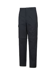 Negru - Mountain Warehouse Delta Mens Cargo Stretch Zip-Off Trousers Regular - Imaginea 8 din 10