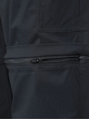 Negru - Mountain Warehouse Delta Mens Cargo Stretch Zip-Off Trousers Regular - Imaginea 9 din 10