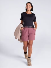 Mountain Warehouse Pink Stellar Ripstop UV Max Cargo Hiking Shorts - Image 2 of 4