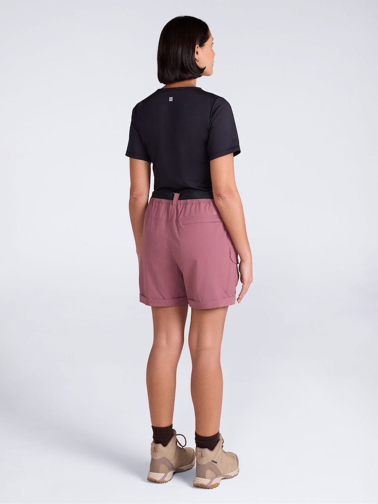 Mountain Warehouse Pink Stellar Ripstop UV Max Cargo Hiking Shorts - Image 4 of 4