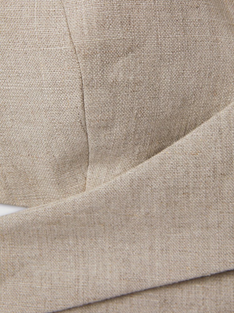Reiss Neutral Abigail Linen Halter Neck Cropped Top - Image 5 of 5