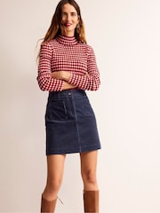 Boden Blue Estella Cord Mini Skirt - Image 2 of 6