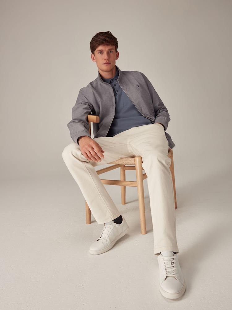 Blue Shower Resistant Check Lining Harrington Jacket - Image 2 of 11