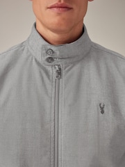 Blue Shower Resistant Check Lining Harrington Jacket - Image 5 of 11