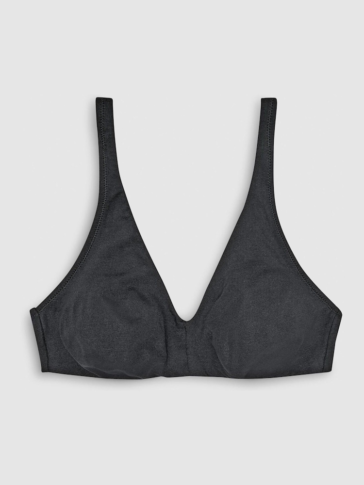 Black/White Non Pad Non Wire Ultimate Comfort Cotton Blend Bras 2 Pack A-E - Image 8 of 8