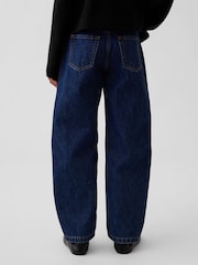 Gap Dark Wash High Waisted Bow Barrel Jeans (5-13yrs) - Image 2 of 5