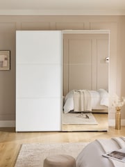 White Sloane Collection Luxe Glass 2m Sliding Semi Fitted Wardrobe - Image 1 of 11