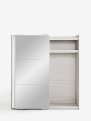 White Sloane Collection Luxe Glass 2m Sliding Semi Fitted Wardrobe - Image 6 of 11
