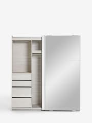 White Sloane Collection Luxe Glass 2m Sliding Semi Fitted Wardrobe - Image 7 of 11