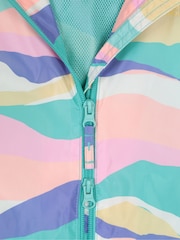 Mountain Warehouse Bright Pink Kids Flo Printed Water Resistant Jacket - Image 5 of 6