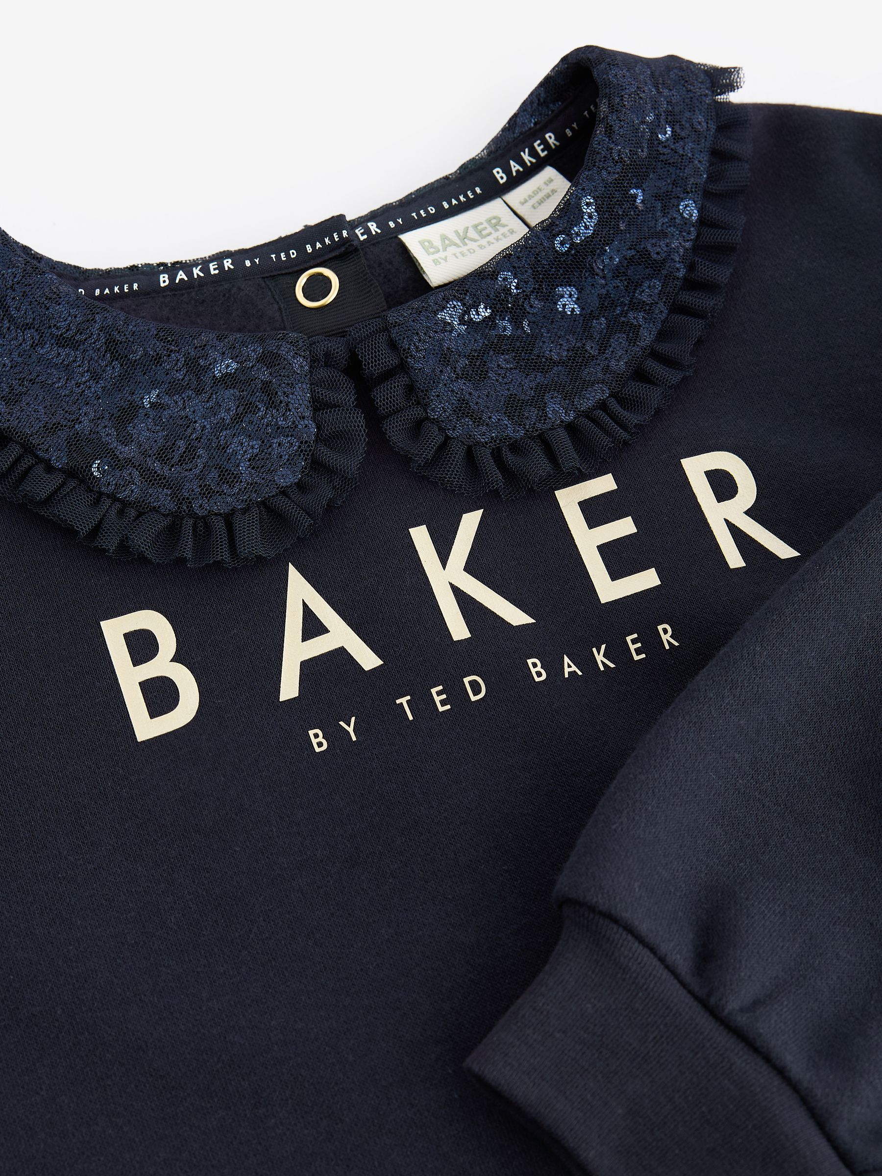 Ted baker navy ruffle dress best sale