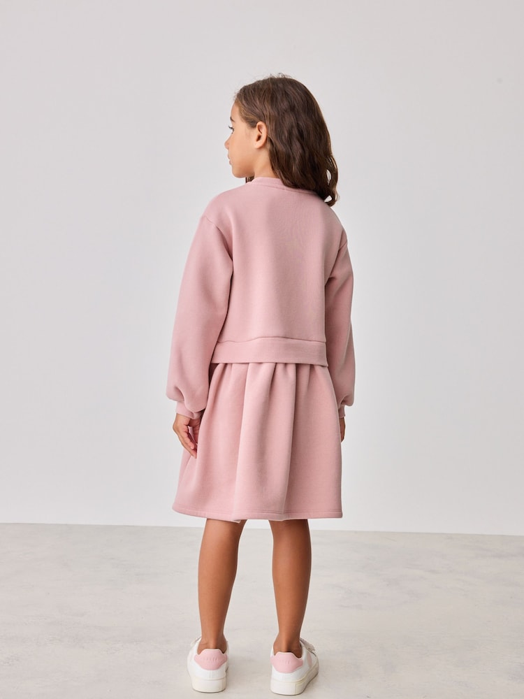 Baker by Ted Baker Pink Graphic Bow Sweat Dress - Image 2 of 9
