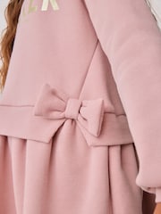 Baker by Ted Baker Pink Graphic Bow Sweat Dress - Image 5 of 9