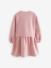 Baker by Ted Baker Pink Graphic Bow Sweat Dress - Image 7 of 9