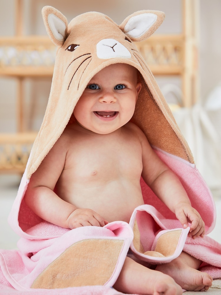 JoJo Maman Bébé Personalised Flopsy Bunny Hooded Towel - Image 1 of 5