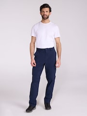 Albastru - Mountain Warehouse Delta Mens Cargo Stretch Zip-Off Trousers Regular - Imaginea 4 din 11