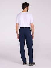 Albastru - Mountain Warehouse Delta Mens Cargo Stretch Zip-Off Trousers Regular - Imaginea 5 din 11