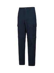 Albastru - Mountain Warehouse Delta Mens Cargo Stretch Zip-Off Trousers Regular - Imaginea 9 din 11