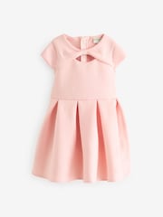 Baker by Ted Baker Pink Cutout Bow Embossed Scuba Dress - Image 1 of 8