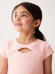 Baker by Ted Baker Pink Cutout Bow Embossed Scuba Dress - Image 3 of 8