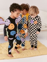 črna/bela - Snuggle 100% bombažna pižama 3 komplet (9mths-8yrs) - Slika 1 iz 10