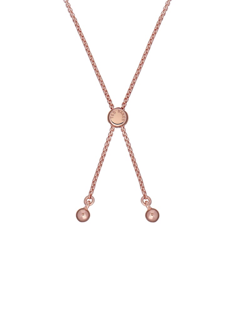 Ted Baker Gold Tone/Red MELRAH: Crystal Adjustable Tennis Bracelet For Women - Image 3 of 5