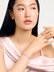 Ted Baker Gold Tone/Red MELRAH: Crystal Adjustable Tennis Bracelet For Women - Image 5 of 5