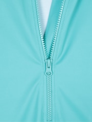 Mountain Warehouse Blue Mira Long Sleeve Kids Rash Shorty Swimsuit - Image 4 of 4