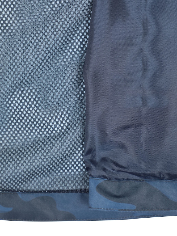 Mountain Warehouse Blue Ravine Kids Lightweight Printed Waterproof Jacket - Image 4 of 4