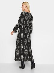 PixieGirl Petite Black Angel Sleeve Midi Smock Dress - Image 2 of 7