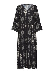 PixieGirl Petite Black Angel Sleeve Midi Smock Dress - Image 6 of 7