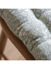 Gallery Home Set of 2 Sage Green Botanical Reversible Seat Pads - Image 2 of 6