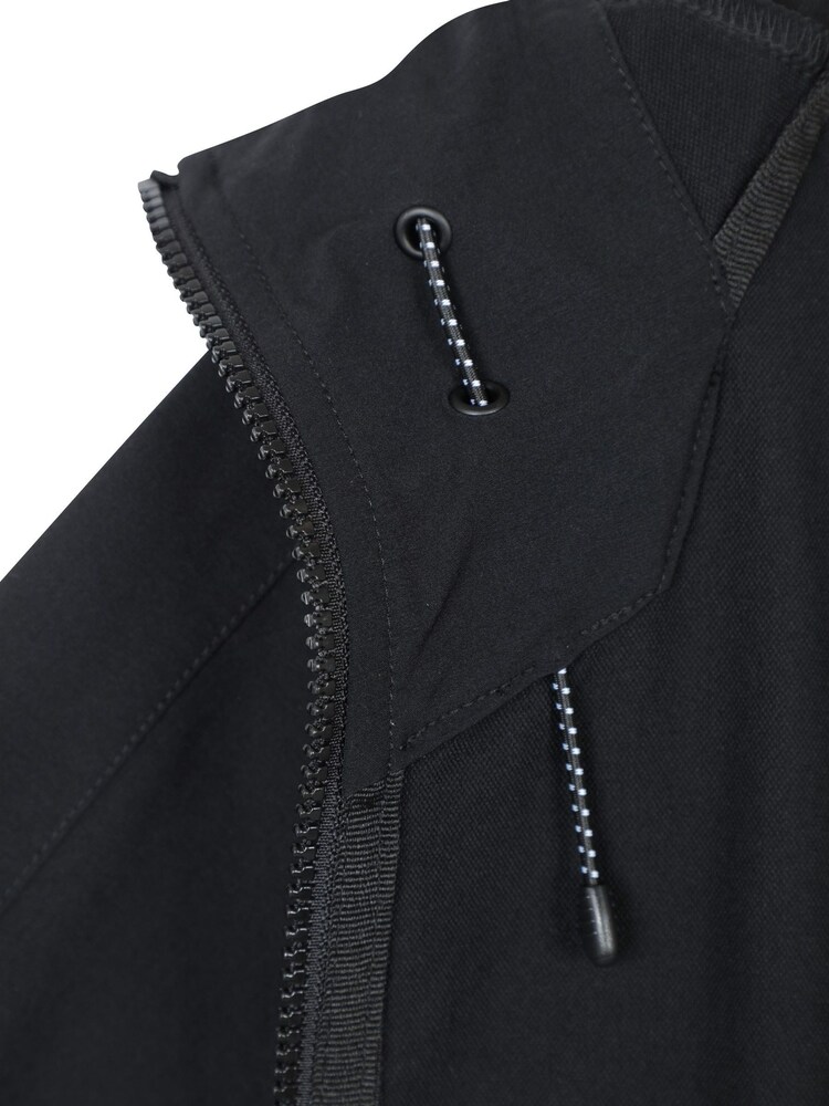 Mountain Warehouse Black Retreat Water Resistant Packable Softshell Jacket - Image 6 of 6