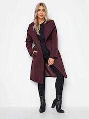 M&Co Red Formal Wrap Coat - Image 1 of 4