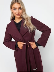 M&Co Red Formal Wrap Coat - Image 4 of 4