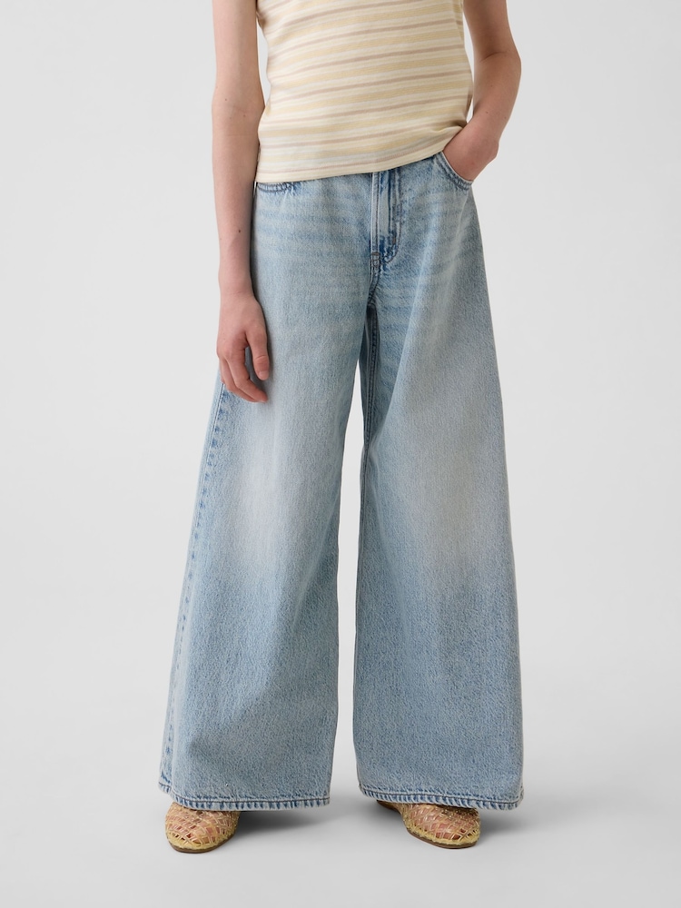 Gap Light Wash Low Rise Baggy Jeans (5-13yrs) - Image 2 of 5 Gap Light Wash Low Rise Baggy Jeans (5-13yrs) - Image 2 of 5