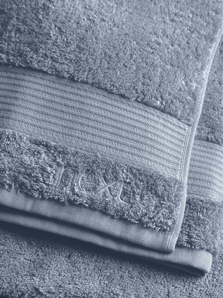 Blue Slate Egyptian Cotton Towel - Image 3 of 5