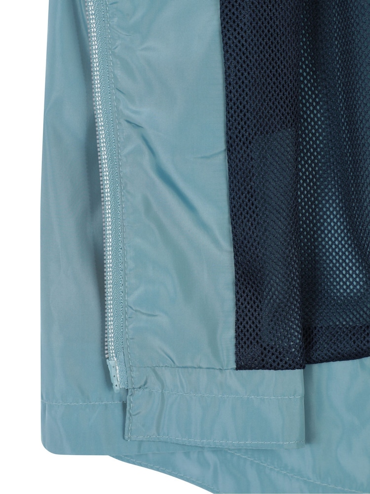 Mountain Warehouse Blue Kids Flo Printed Water Resistant Jacket - Image 6 of 6