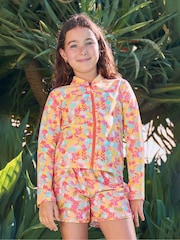 Mountain Warehouse Pink Printed Full Zip UV Rash Vest - Image 1 of 1