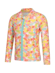 Mountain Warehouse Pink Printed Full Zip UV Rash Vest - Image 3 of 5