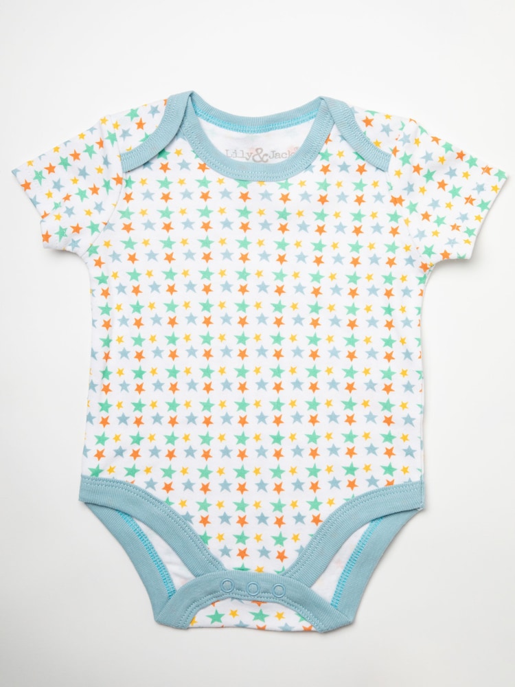 Little Gent Baby Blue Jungle Animal Print 100% Cotton  6 Piece Gift Set - Image 2 of 6