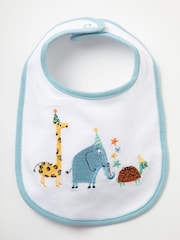 Little Gent Baby Blue Jungle Animal Print 100% Cotton  6 Piece Gift Set - Image 4 of 6